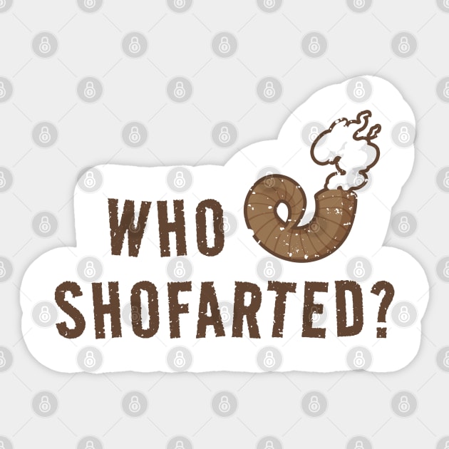 Who Shofarted? Funny Sticker by Tidio Art